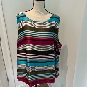 Talbots beautiful multi-color stripe shell - new with tags!